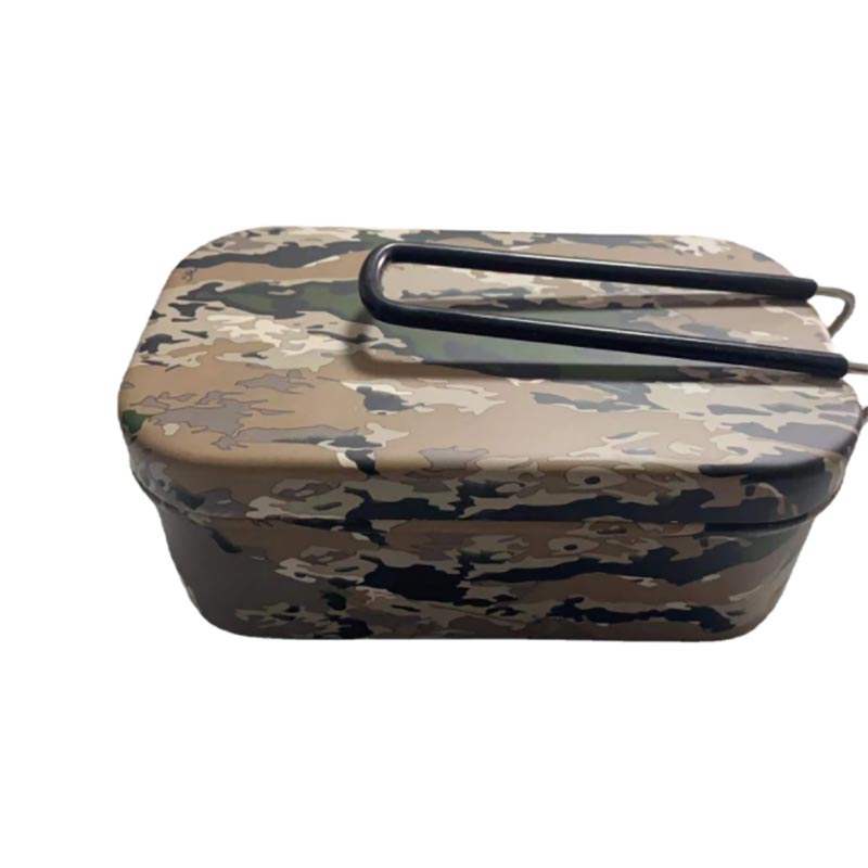 Camouflage Color Aluminum Portable Military Mess Tin 800ml