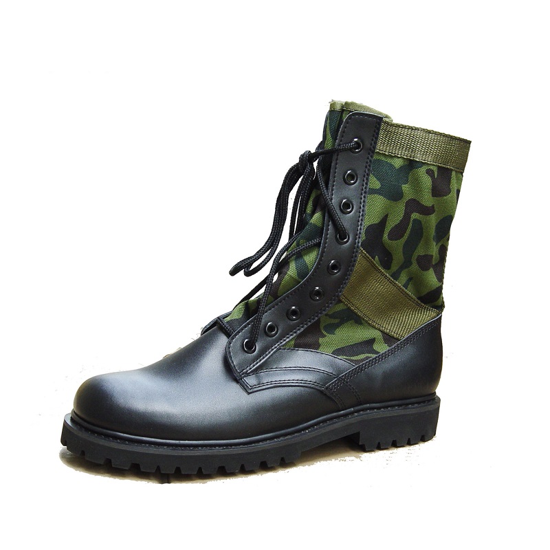 OEM ODM Tactical Camouflage Canvas Leather Goodyear Combat Men Jungle Boots