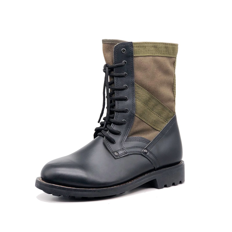 Manufacturer Green Black Jungle Boots with Rope Buckle