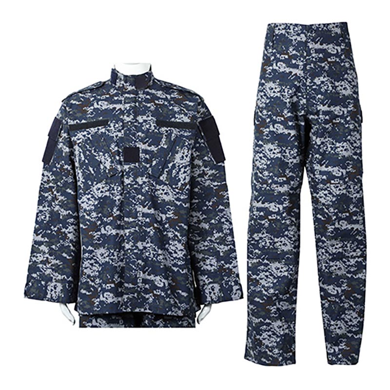 ACU Digital Ocean Dark Blue Tactical Uniform