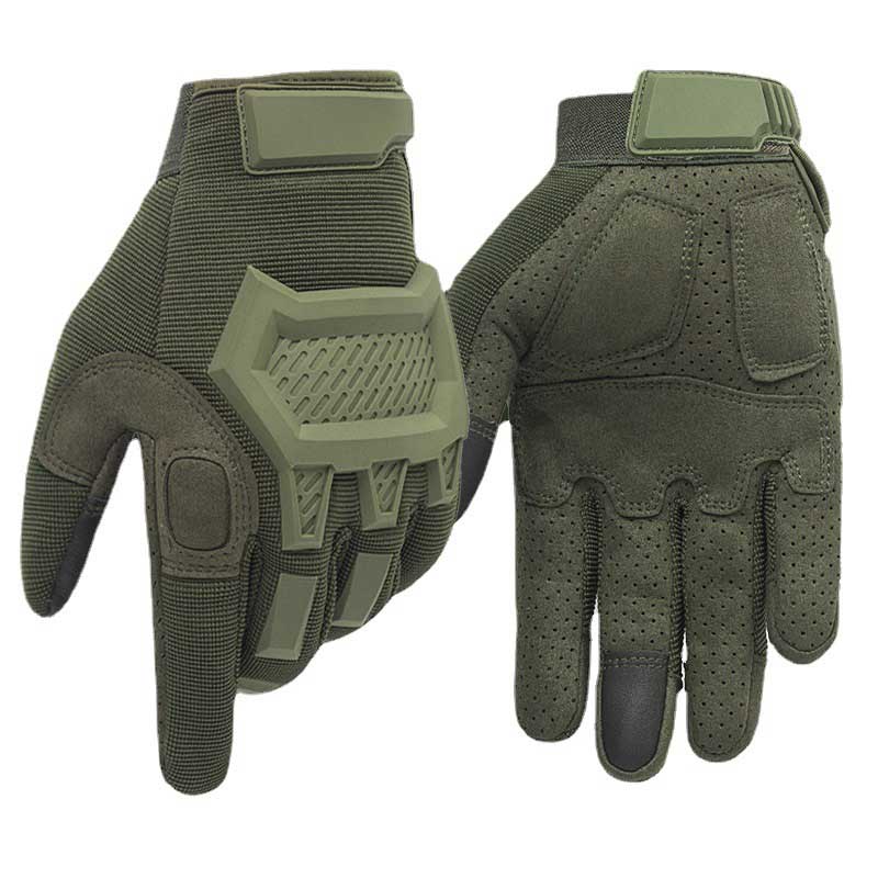 Wholesale Price Men's Touch Screen Army Green Finger gloves