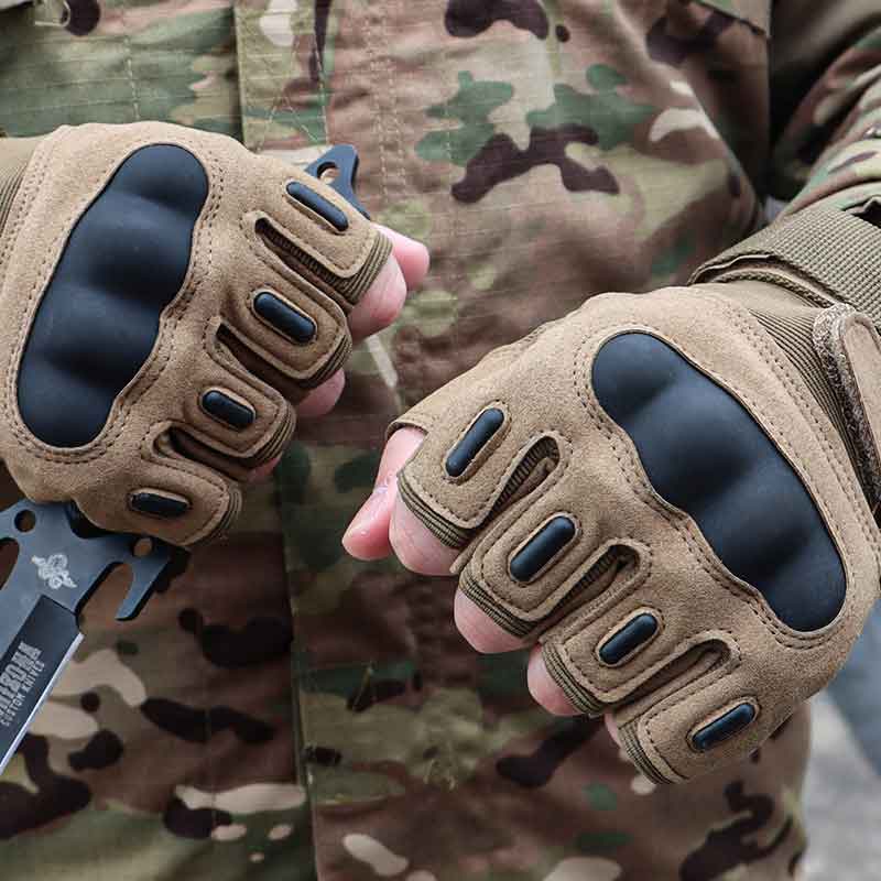 Military Fan Half Finger Gloves Wholesale